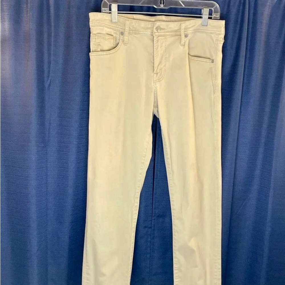 Rising Sun Mfg Co Tan 5-Pocket 32 Waist Cotton Elastane Slim Fit Denim Jeans $35